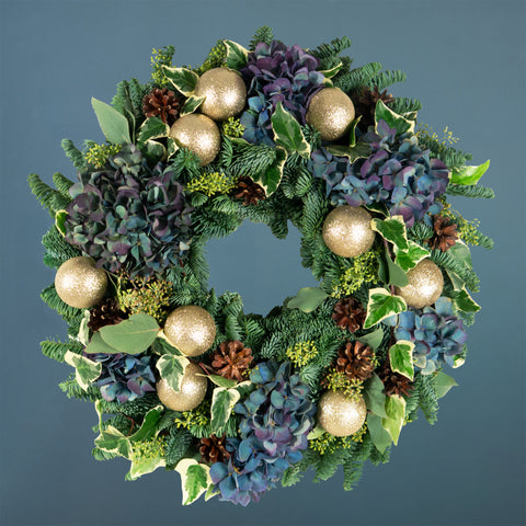 Blue Hydrangea Wreath