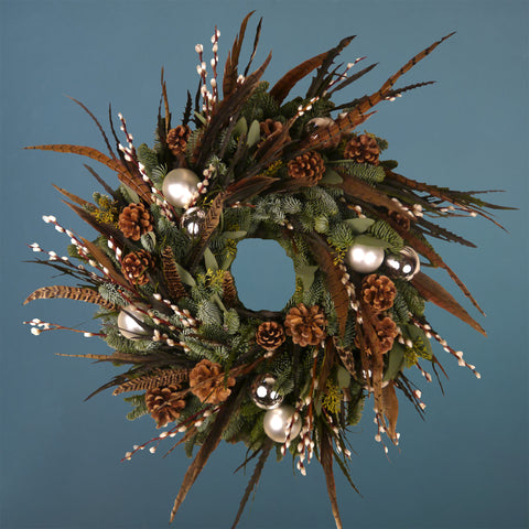 Pheasant Feather Wreath