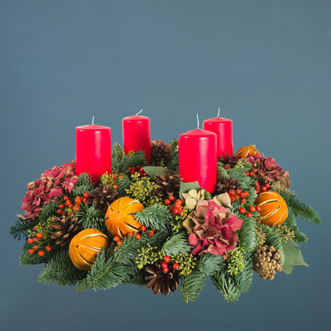 Red Advent Wreath