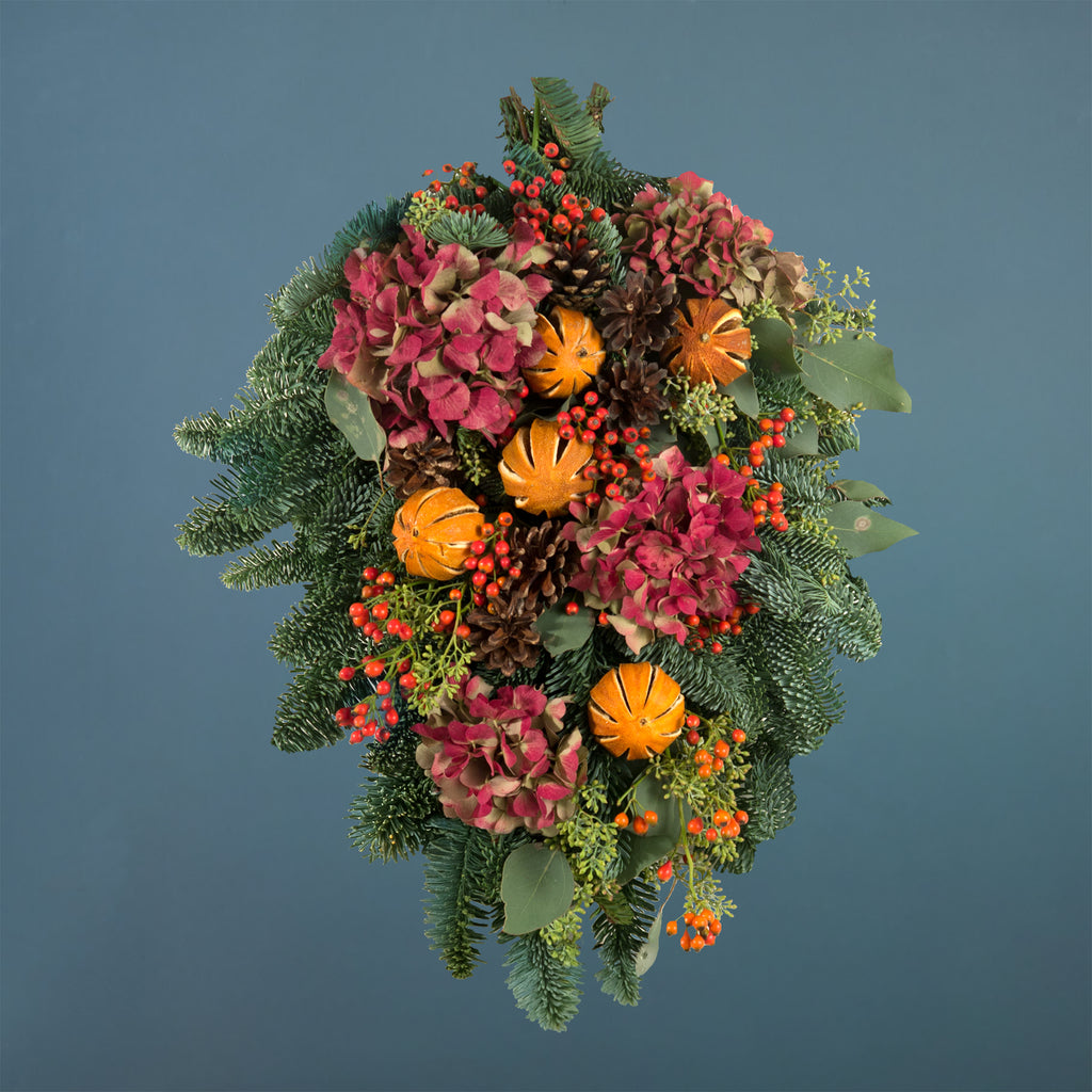 Red Hydrangea and Orange Door Bundle