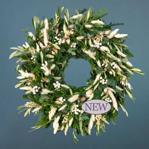 White Bunny Tail Wreath