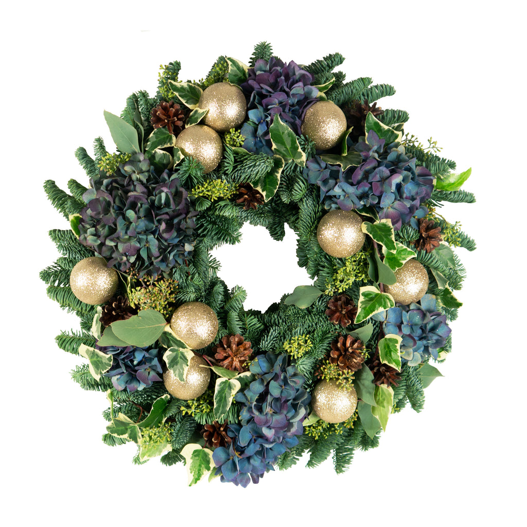 Blue Hydrangea Wreath