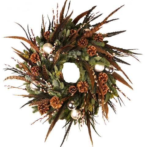 Pheasant Feather Wreath