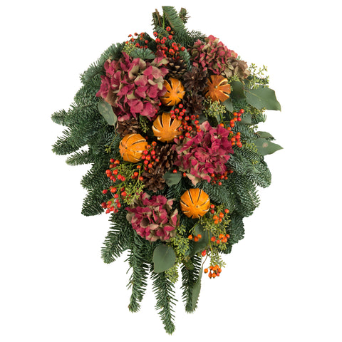 Red Hydrangea and Orange Door Bundle